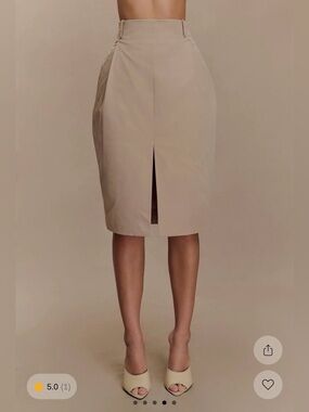 MESHKI midi skirt with front slit